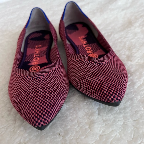 Rothy’s Pointed Toe Flats rose double stitch - Picture 2 of 8